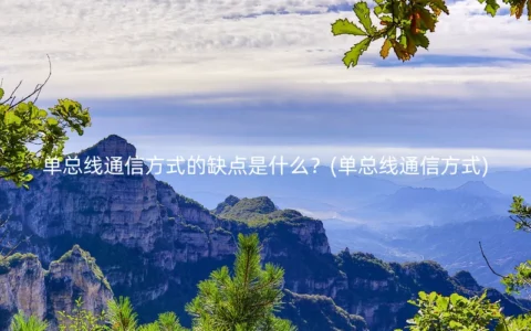 单总线通信方式的缺点是什么？(单总线通信方式)