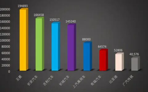 自主品牌11月销量排名：五菱月销19万辆夺冠，长安再超吉利