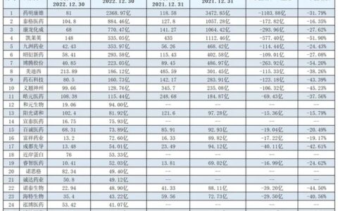2022盘点：全线下跌，最高蒸发1100亿，CXO新股表现两极分化